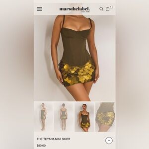 Mars the label Sequin Mini Skirt